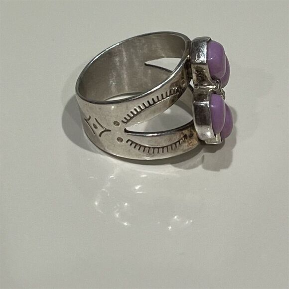 Jay King Vintage Sterling Silver Phosphorite Gemstone Cocktail Ring Size 7 - Picture 2 of 11